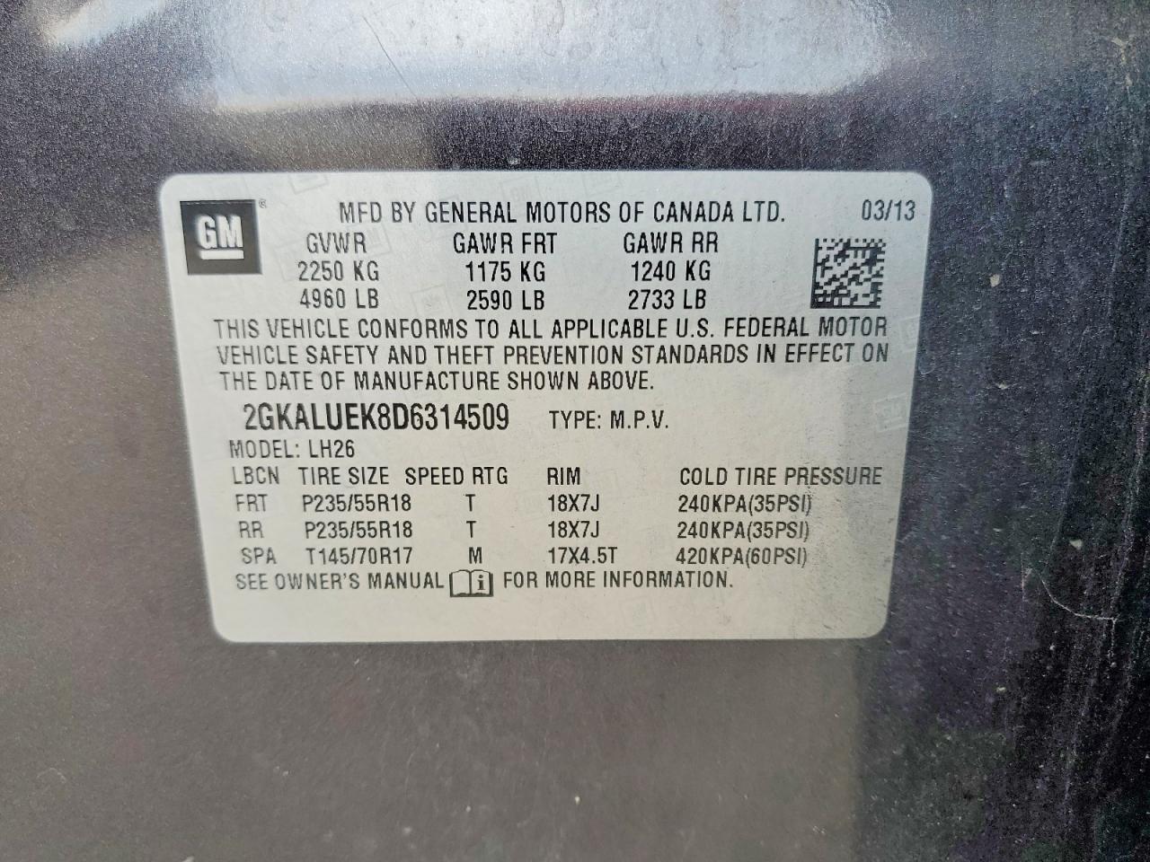 2013 GMC Terrain slt