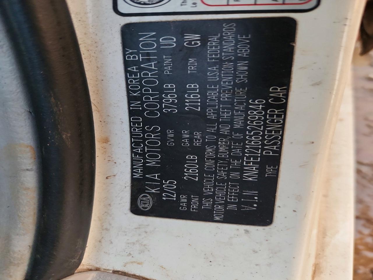 2006 KIA Spectra ex