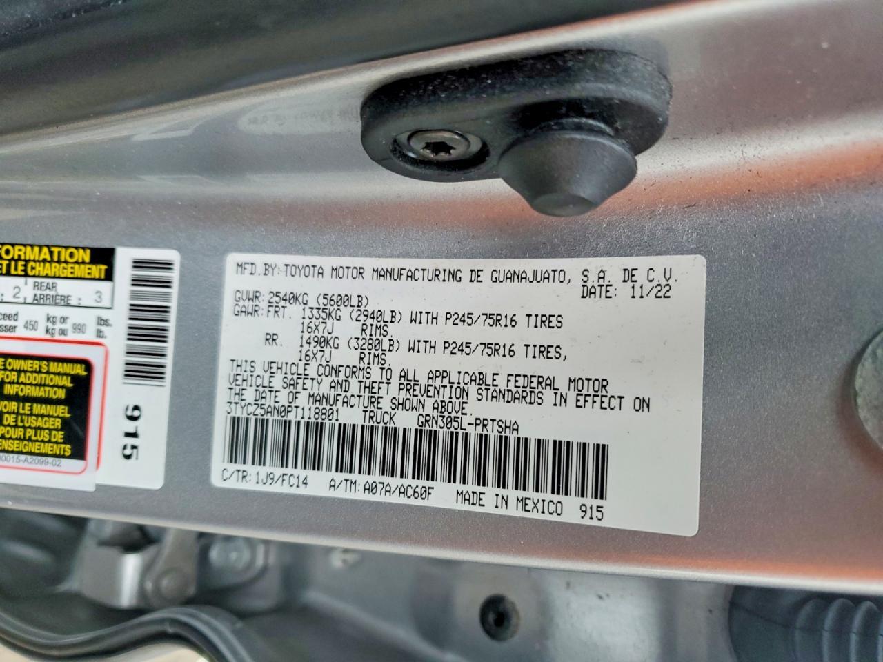 2023 Toyota Tacoma SR5 V6