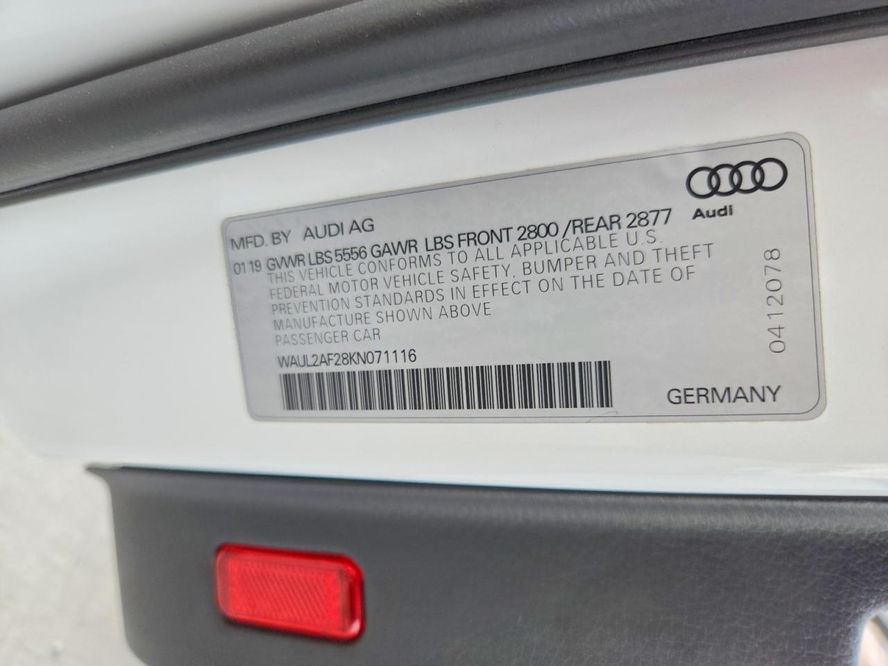 2019 Audi A6 Premium Plus