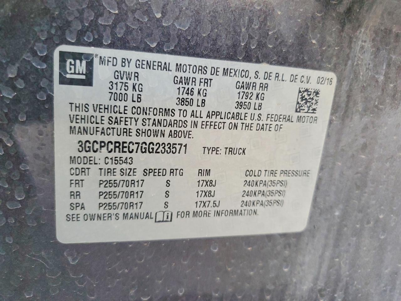 2016 Chevrolet Silverado C1500 LT