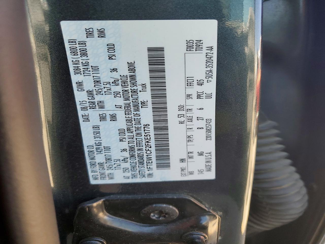 2015 Ford F150 Supercrew