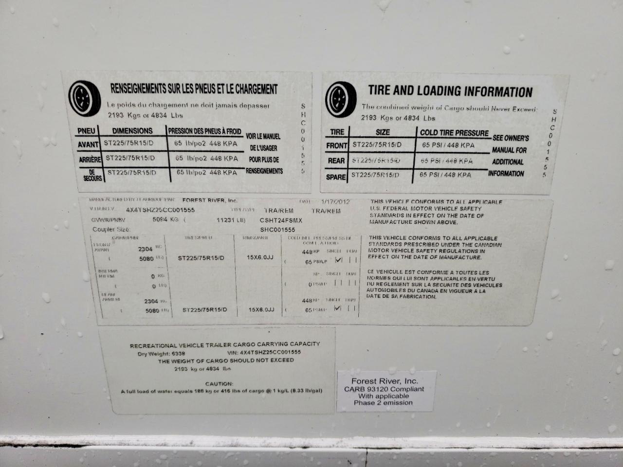2012 Foresriver XLR-Trailer Other