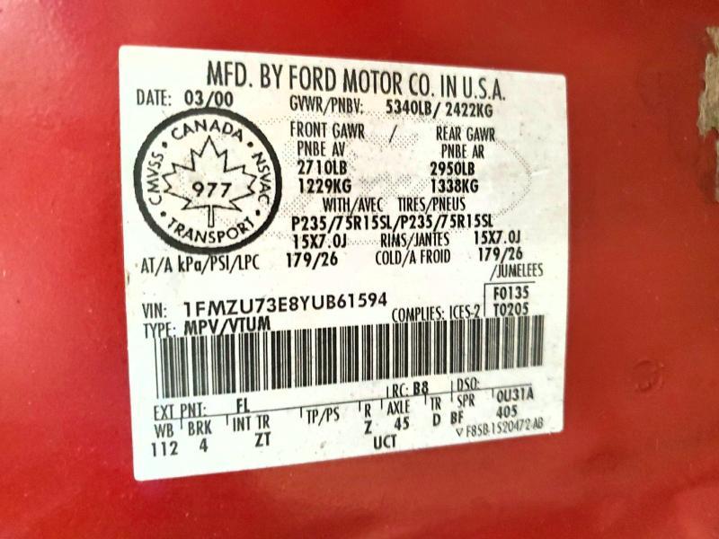 2000 Ford Explorer xlt