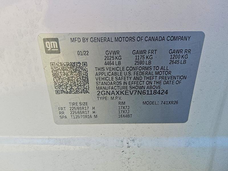 2022 Chevrolet Equinox lt