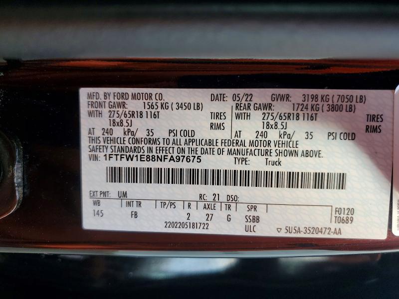 2022 Ford F150 Supercrew