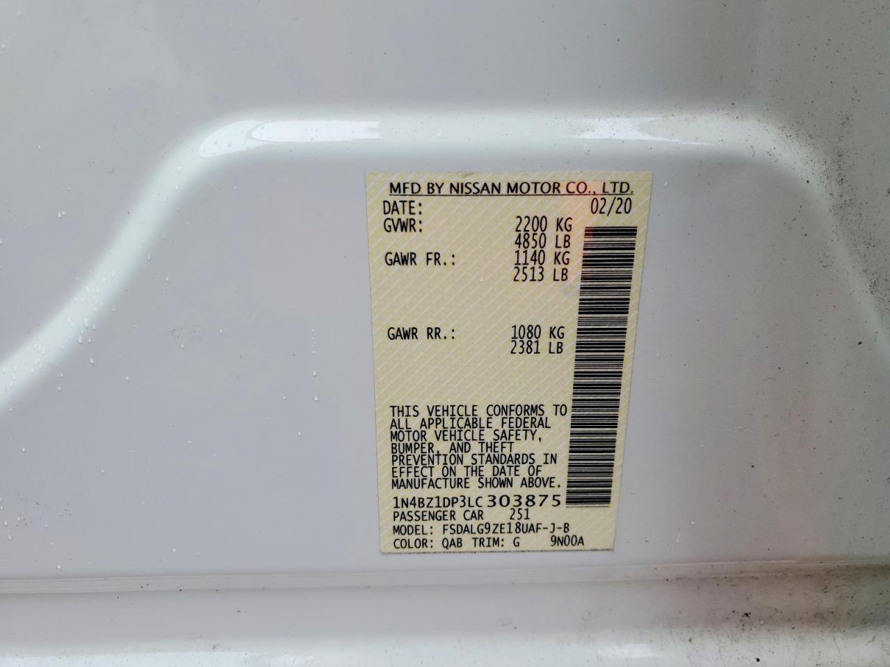 2020 Nissan Leaf sl Plus