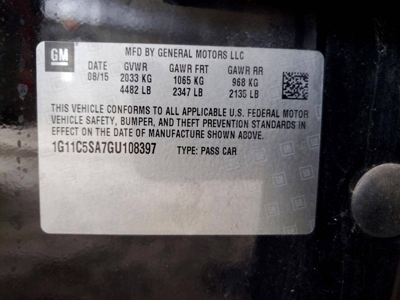 2016 Chevrolet Malibu Limited lt