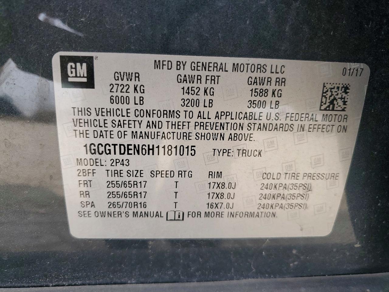 2017 Chevrolet Colorado Z71