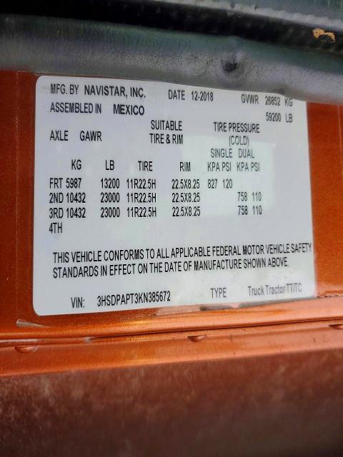 2019 International HX520 Semi Truck