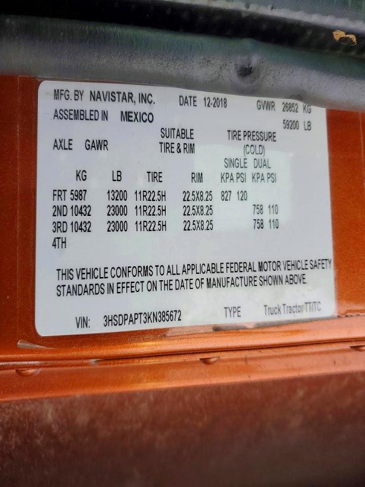 2019 International HX520 Semi Truck