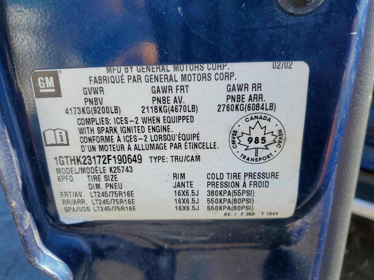 2002 GMC Sierra K2500 Heavy Duty