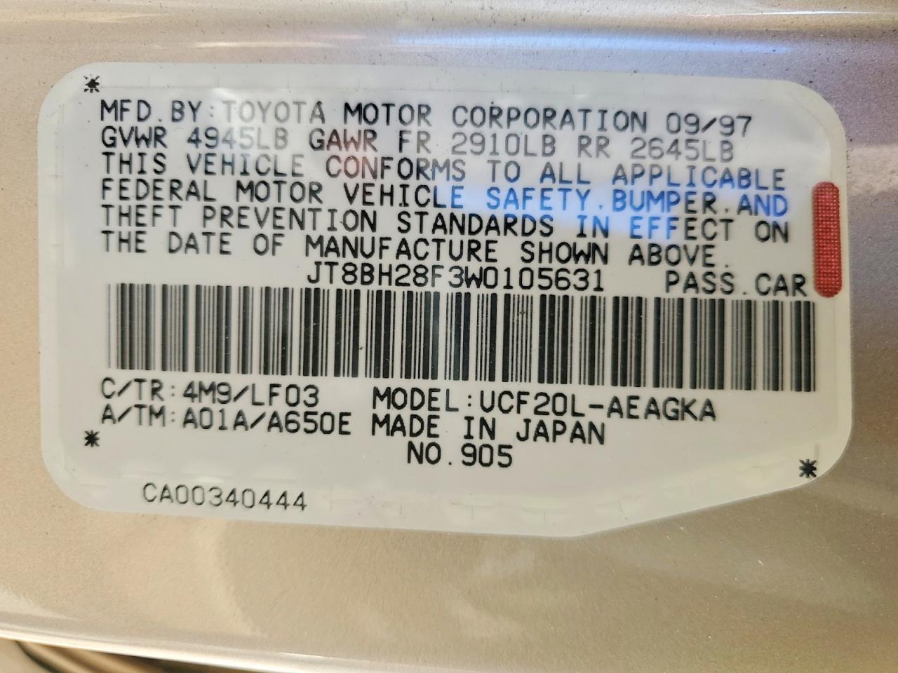 1998 Lexus Ls 400 Base