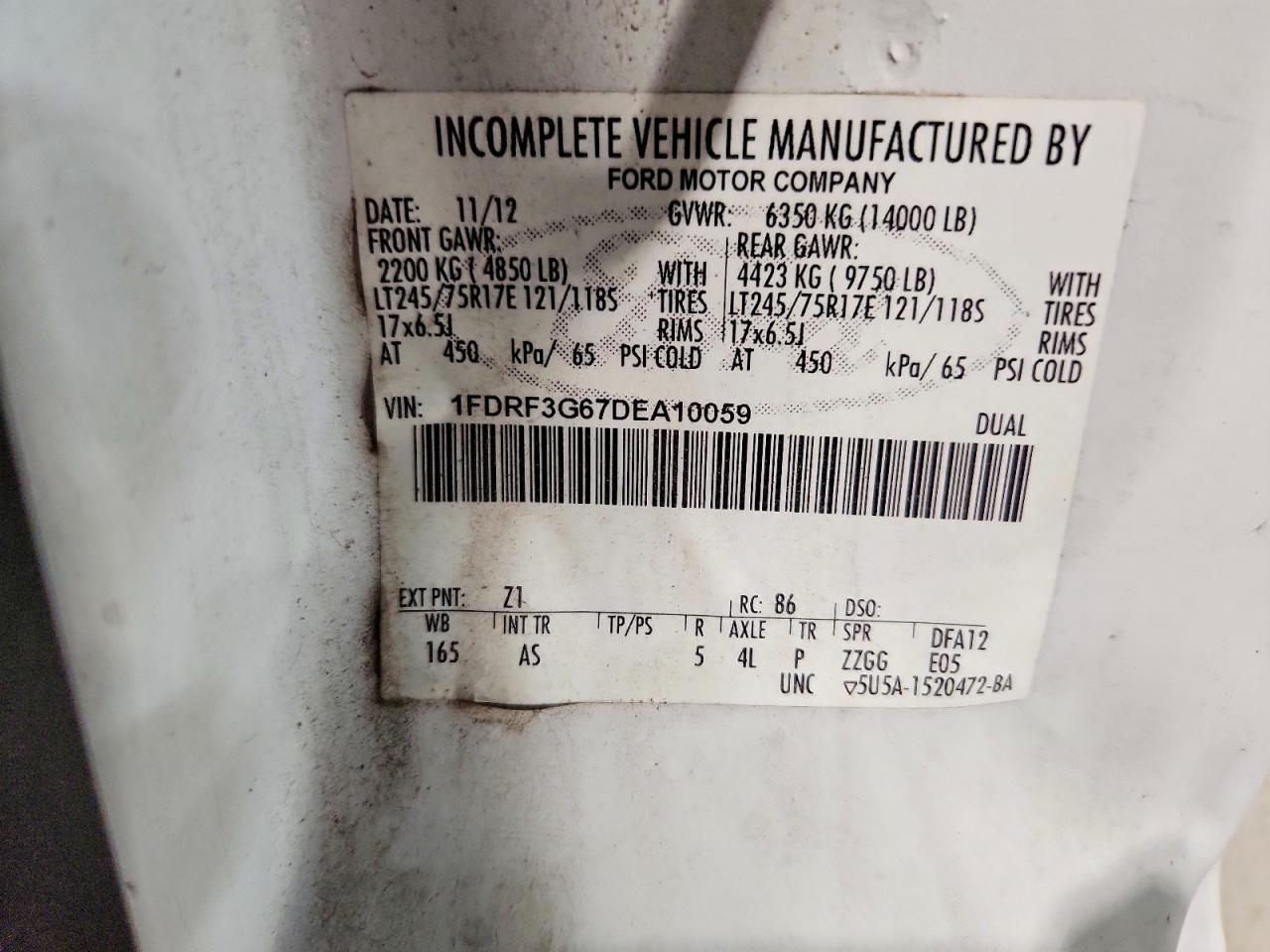 2013 Ford F350 Super Duty Utility / Service Truck