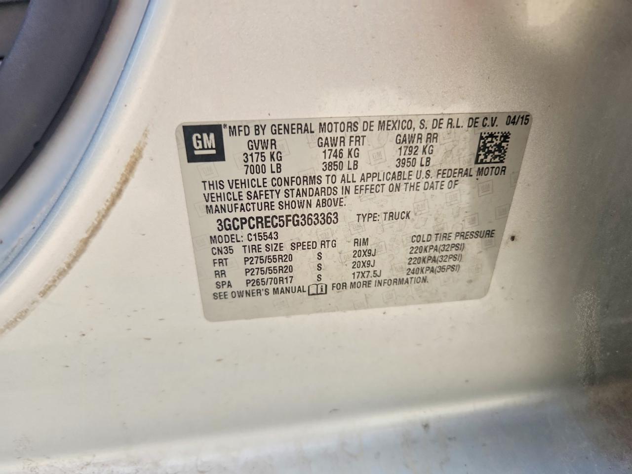 2015 Chevrolet Silverado C1500 LT