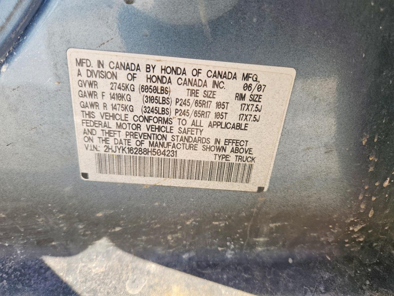 2008 Honda Ridgeline RT