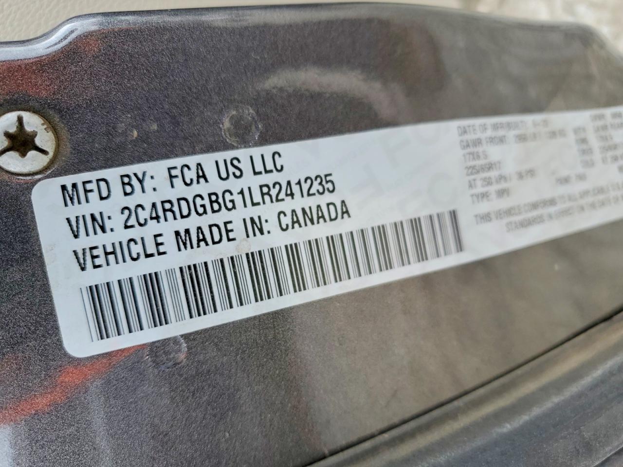 2020 Dodge Grand Caravan se