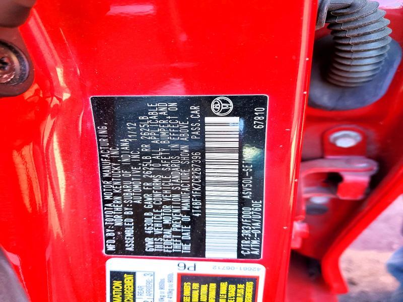 2012 Toyota Camry le