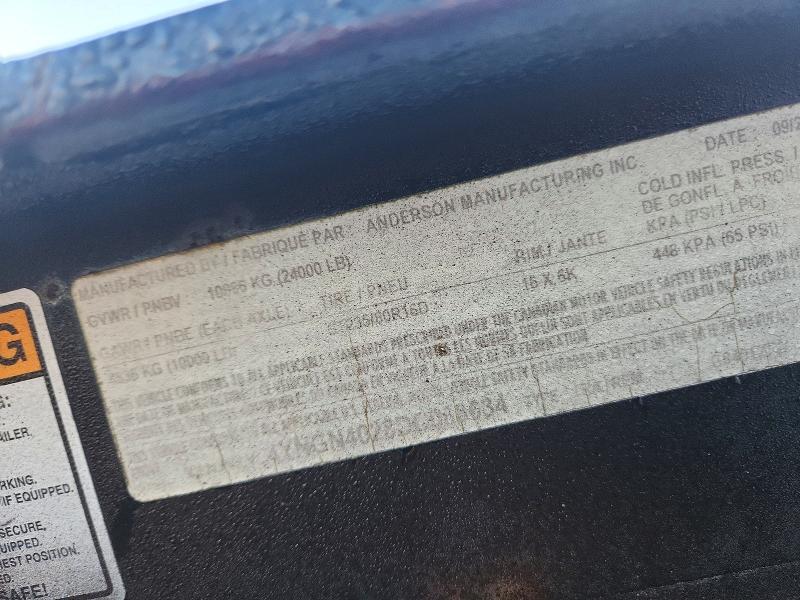 2013 Anderson Mfg Equipment Trailer