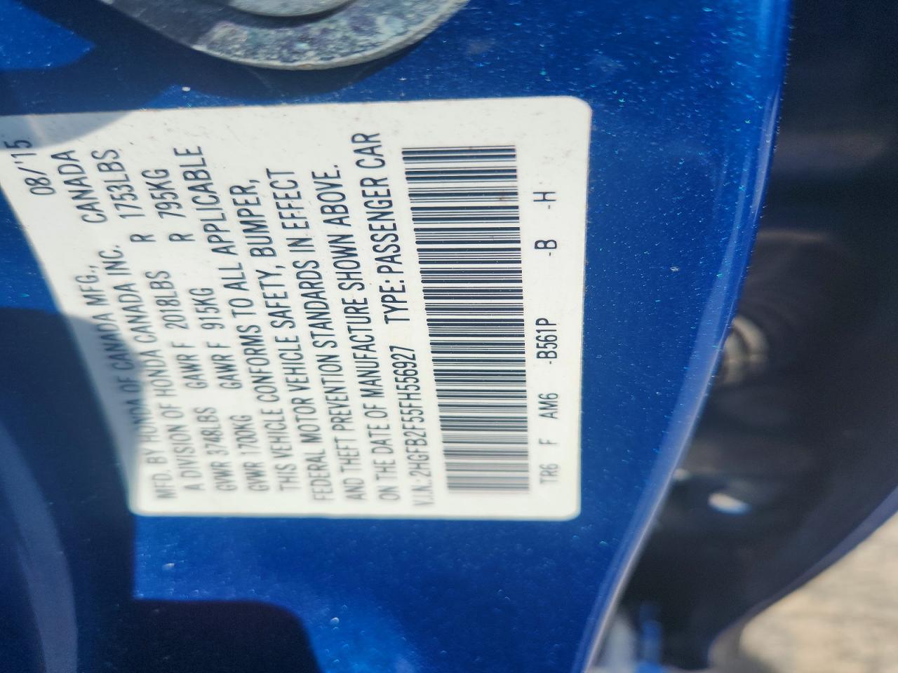 2015 Honda Civic lx