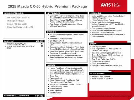 2025 Mazda Cx-50 Premium