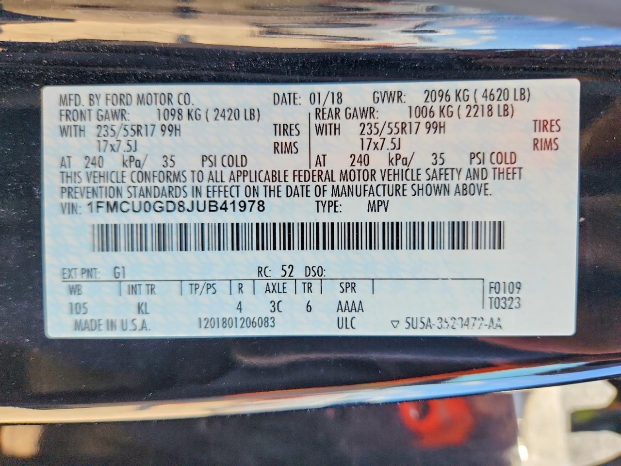 2018 Ford Escape se