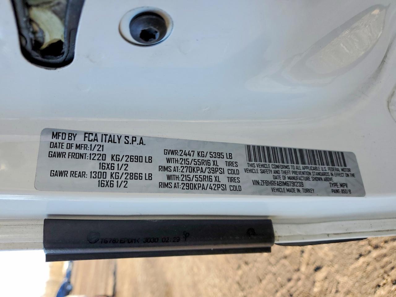 2021 Dodge RAM Promaster City ST Utility / Service Van