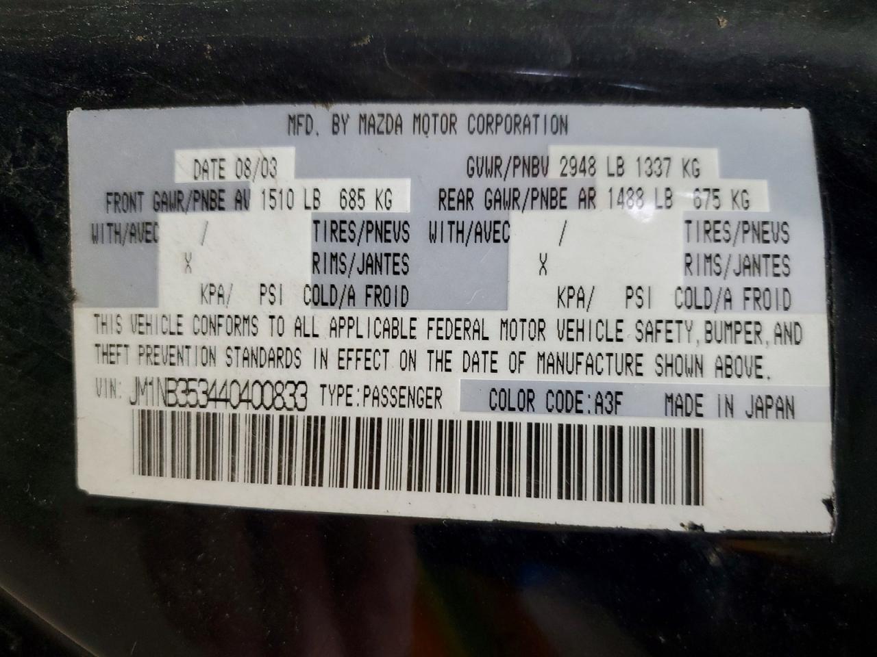 2004 Mazda Mx-5 Miata Base