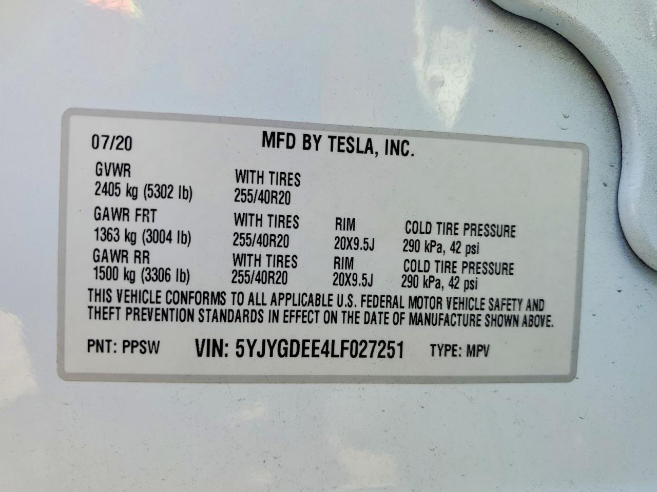 2020 Tesla Model y
