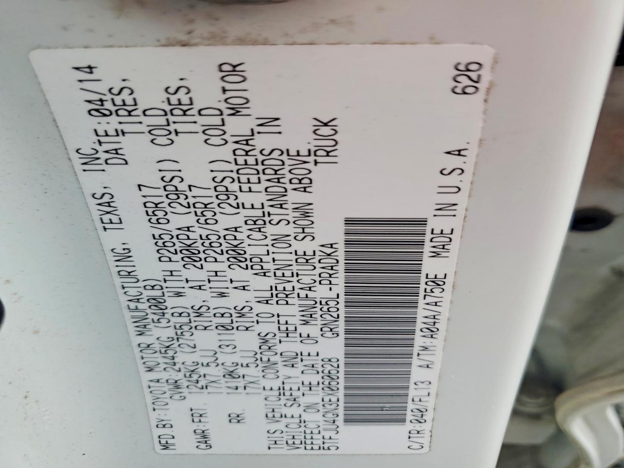 2014 Toyota Tacoma Prerunner V6