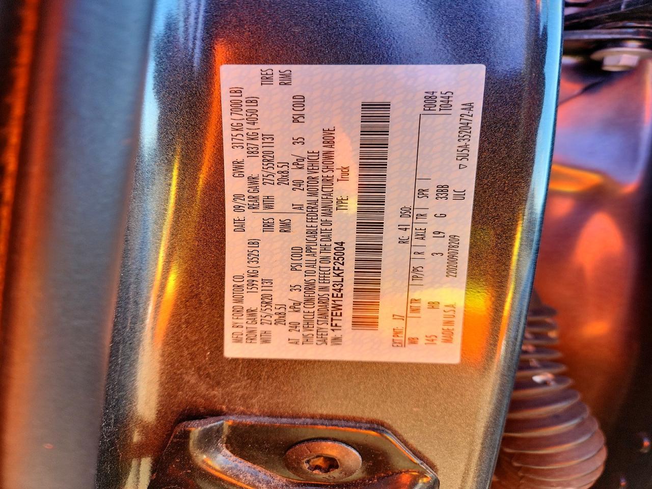 2020 Ford F150 Supercrew