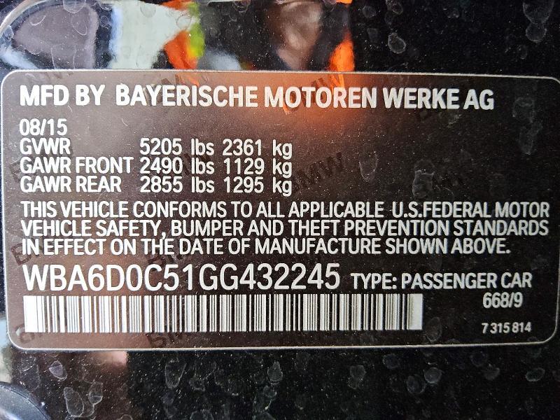 2016 BMW 640 i Gran Coupe