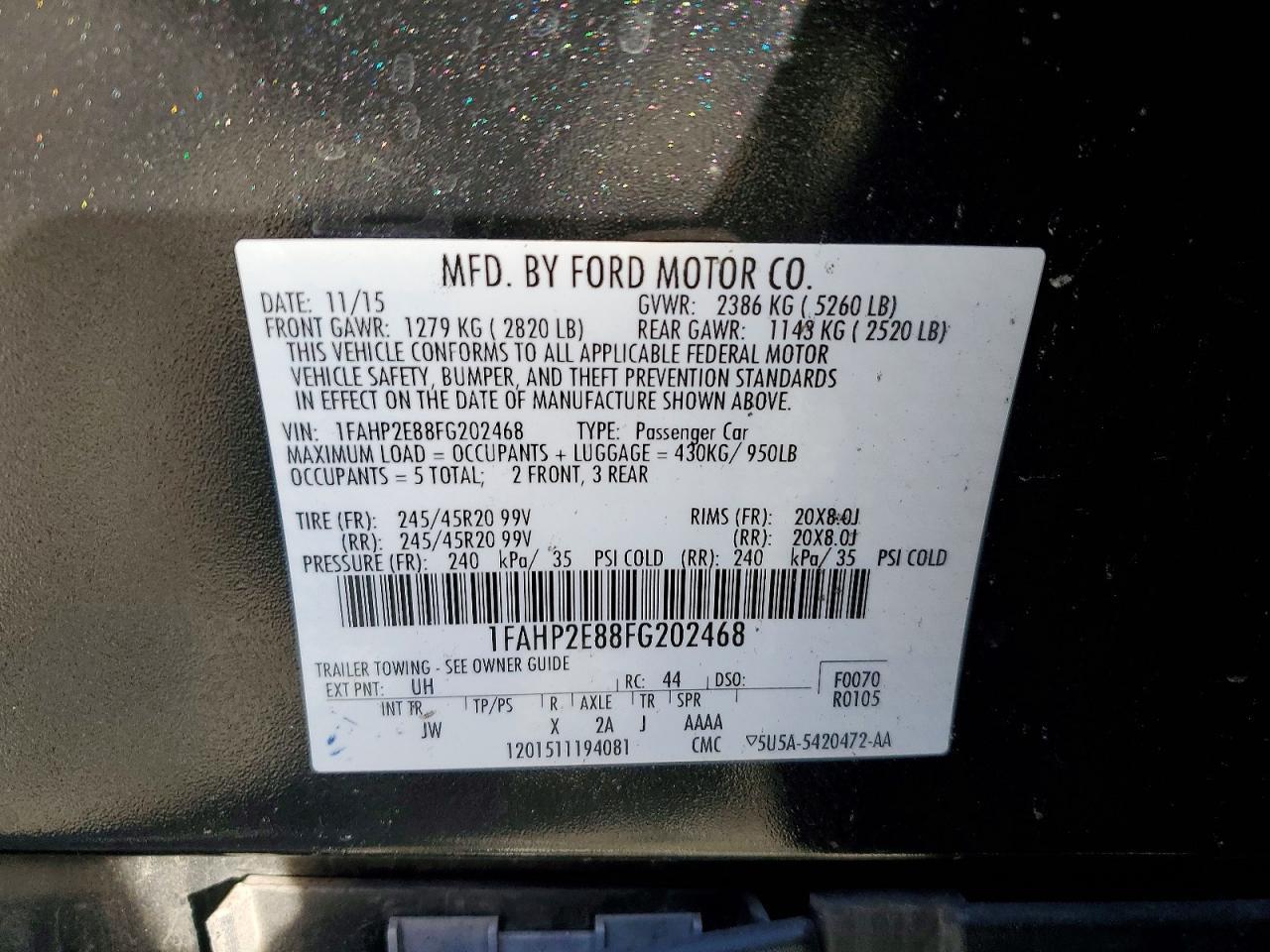2015 Ford Taurus sel