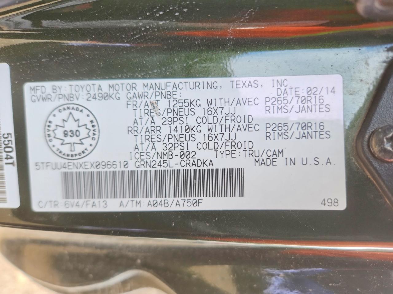 2014 Toyota Tacoma V6