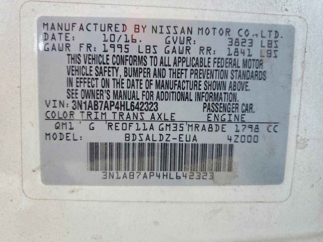 2017 Nissan Sentra sv