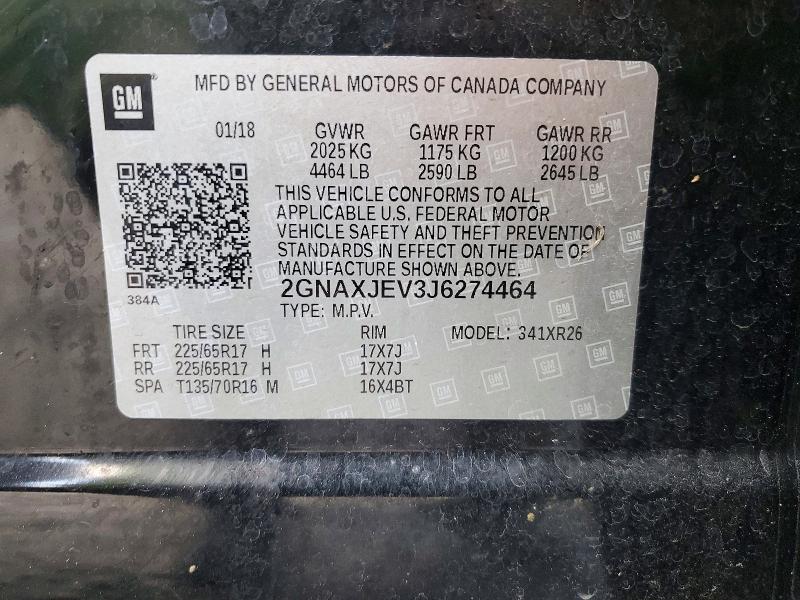 2018 Chevrolet Equinox lt