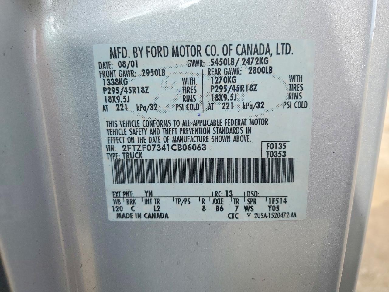 2001 Ford F150 SVT Lightning