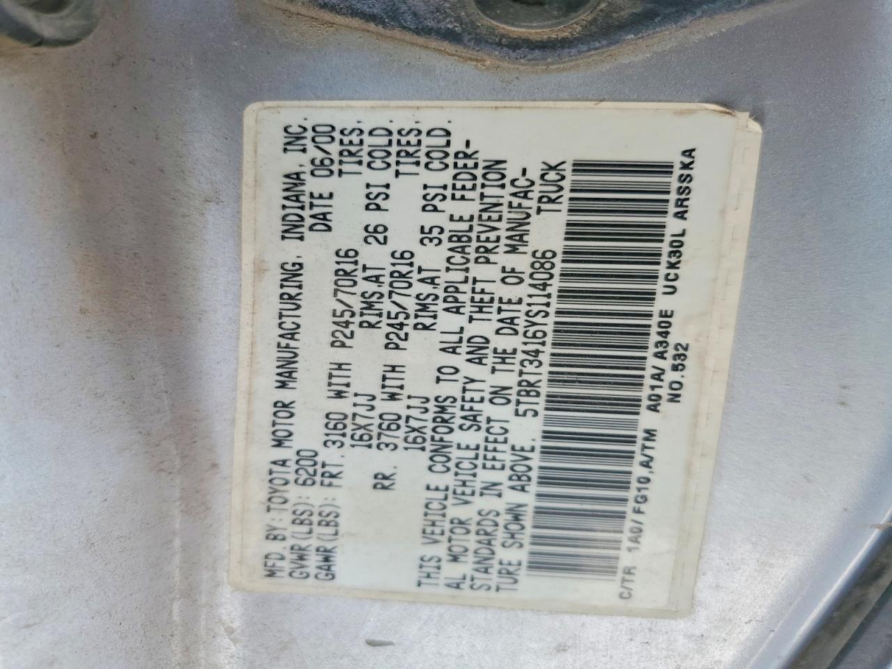 2000 Toyota Tundra SR5