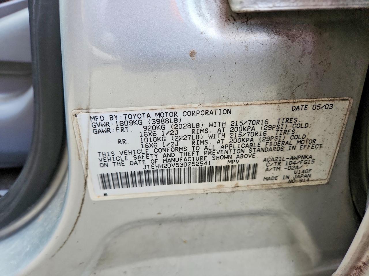 2003 Toyota Rav4 Base