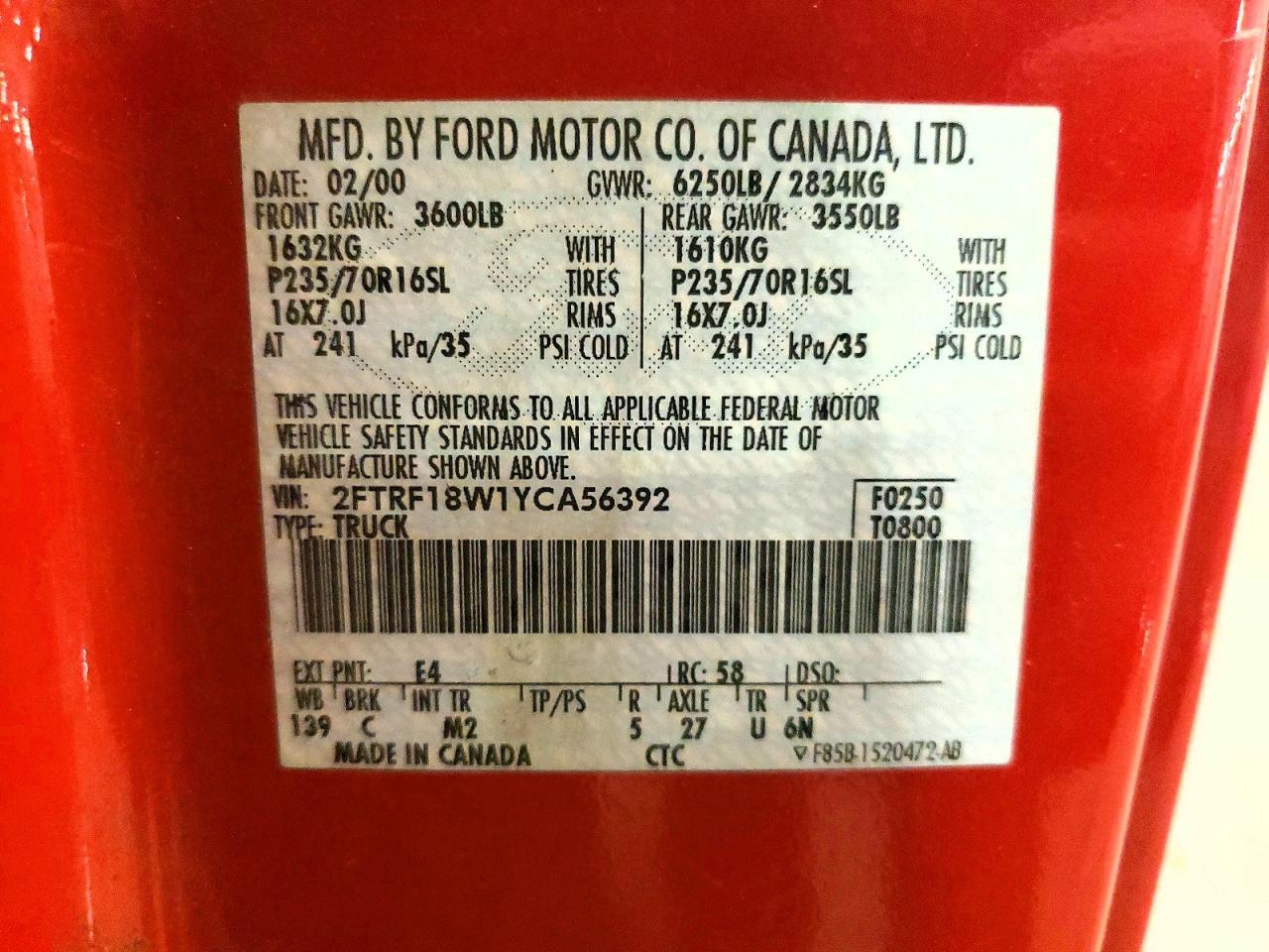 2000 Ford F150