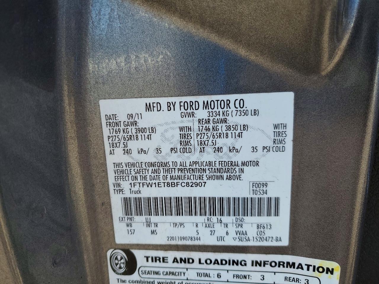 2011 Ford F150 Supercrew