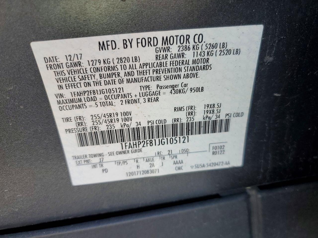 2018 Ford Taurus Limited