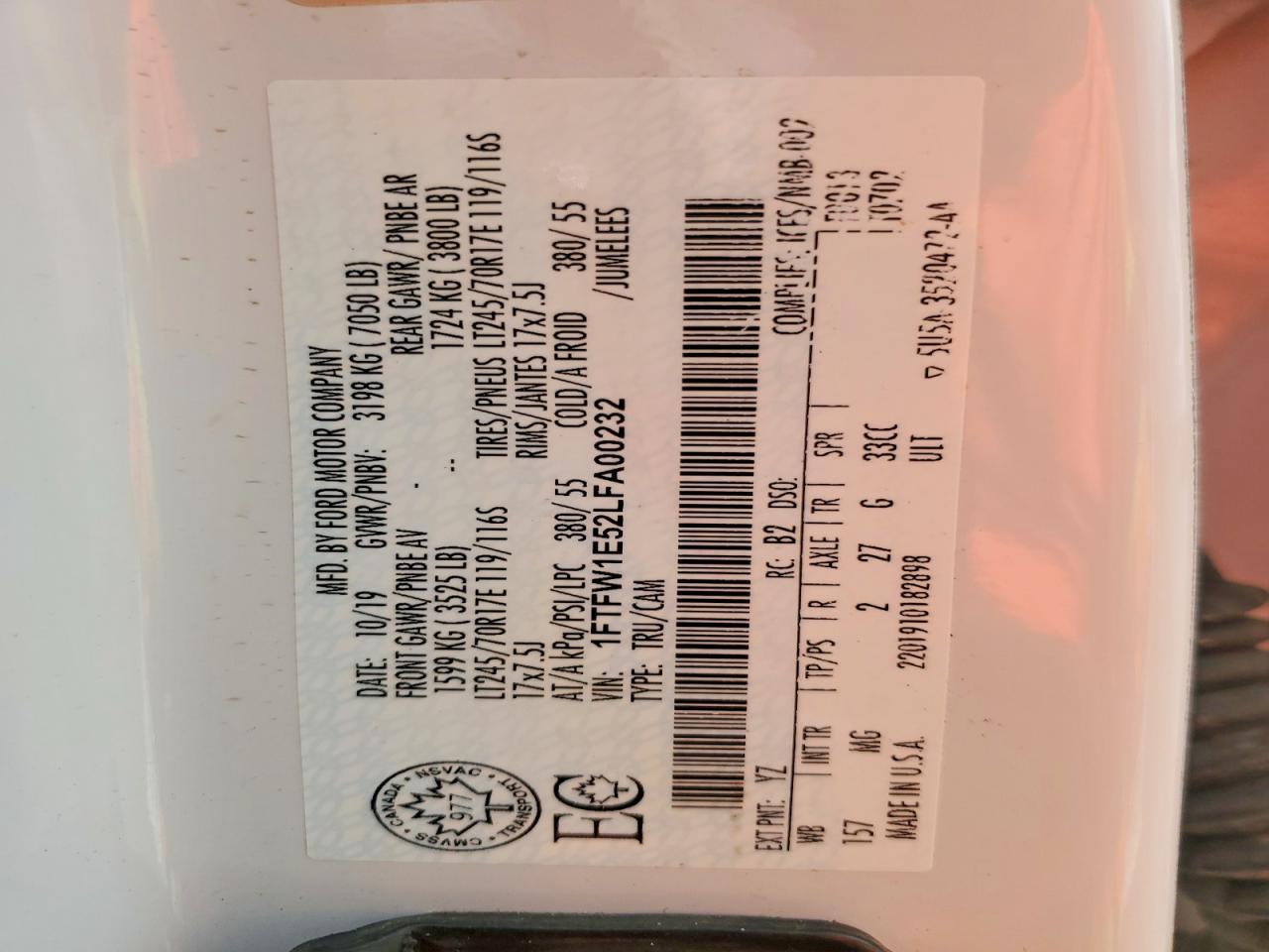 2020 Ford F150 Supercrew