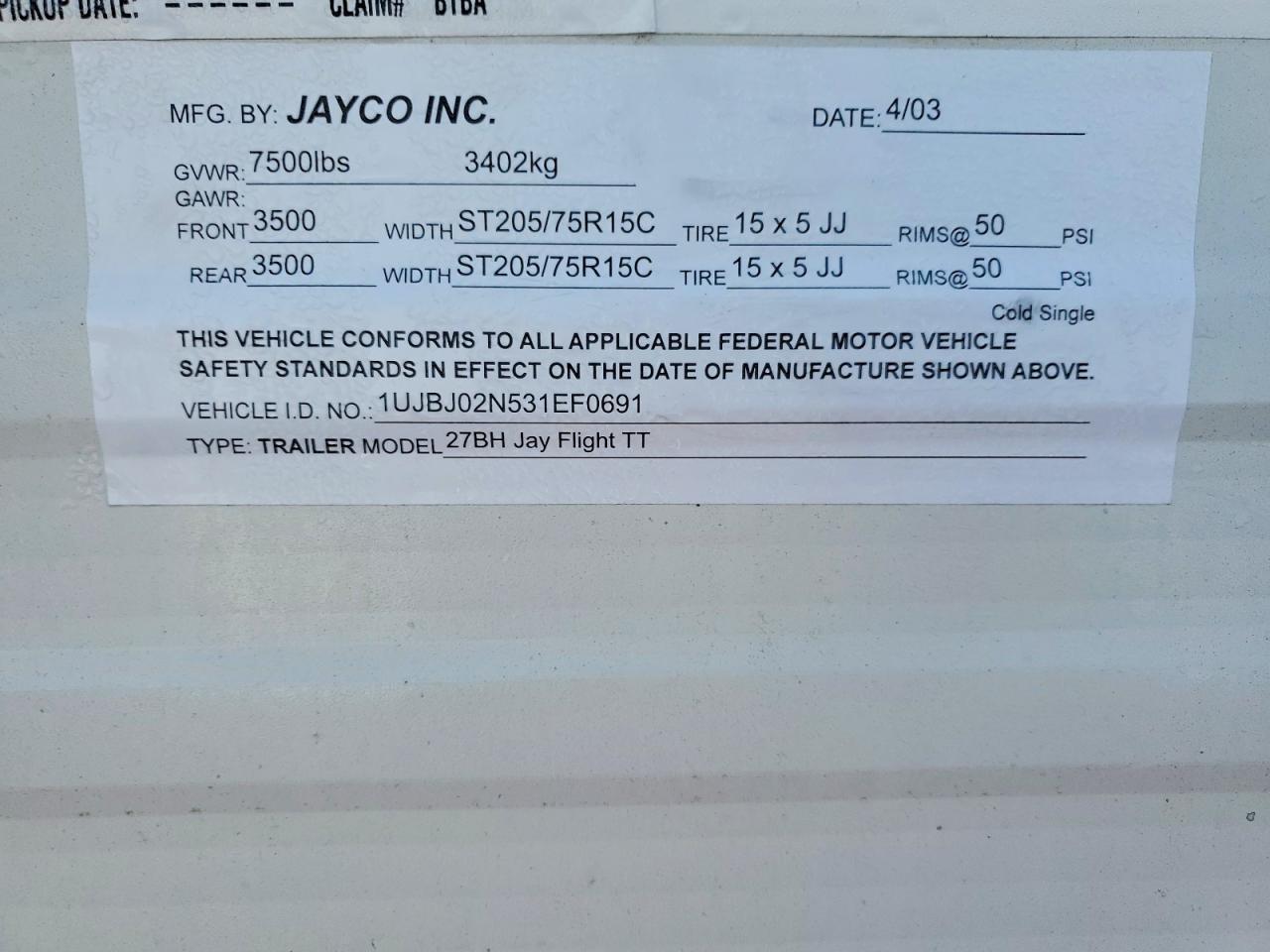 2003 Jayco Camper