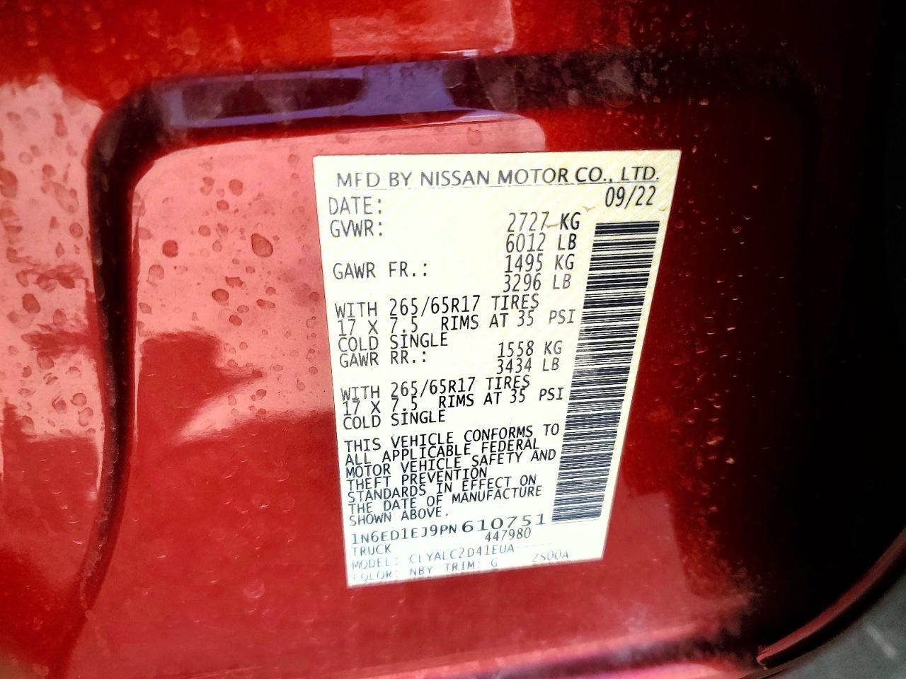2023 Nissan Frontier SV
