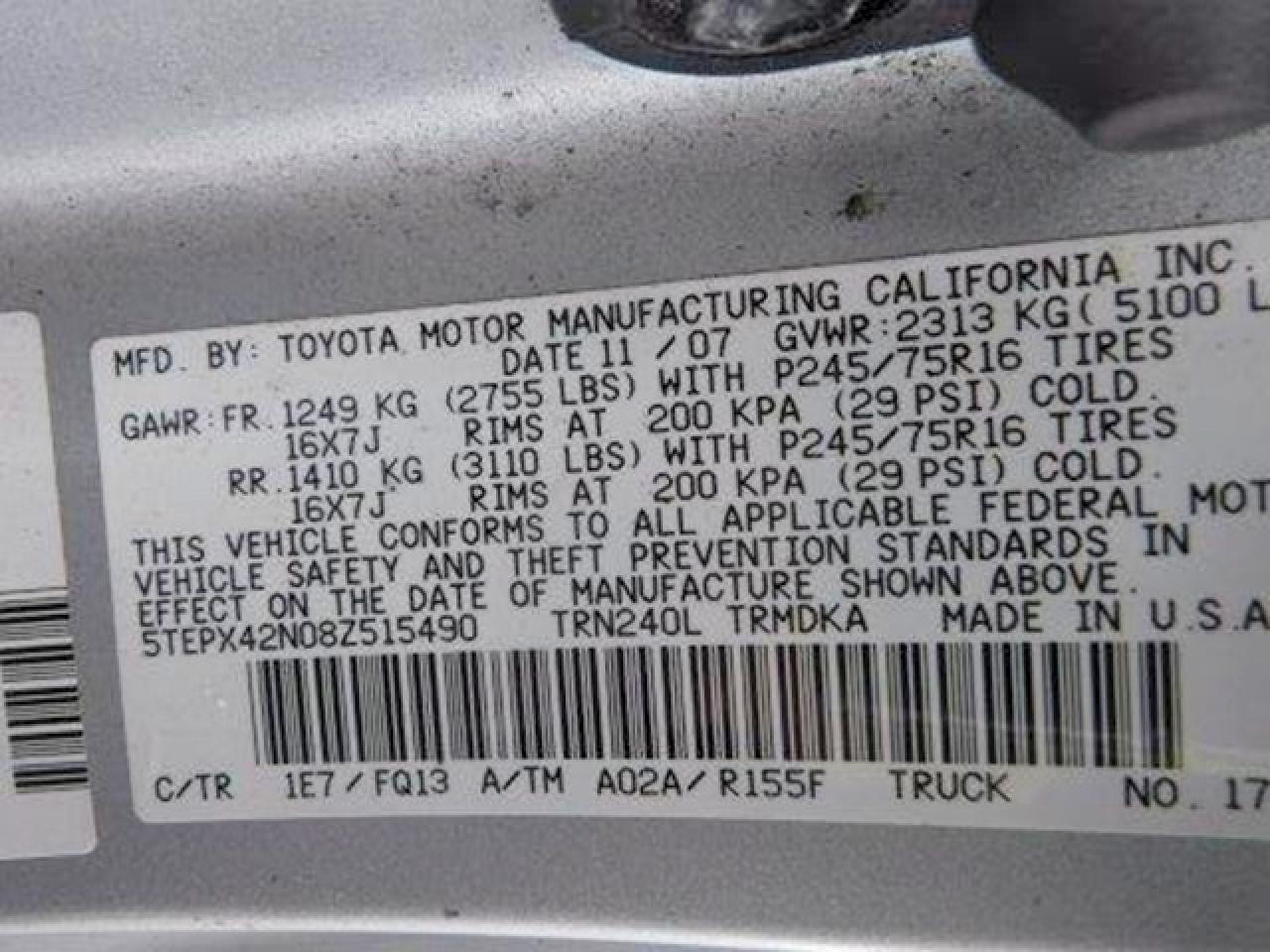 2008 Toyota Tacoma Base