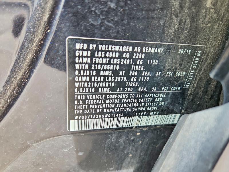 2016 Volkswagen Tiguan s