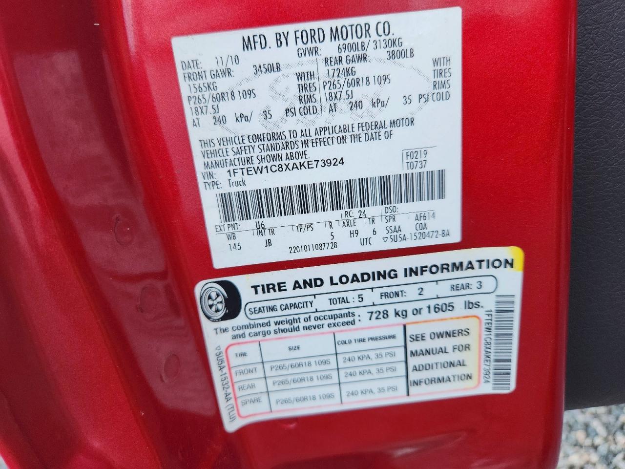 2010 Ford F150 Supercrew