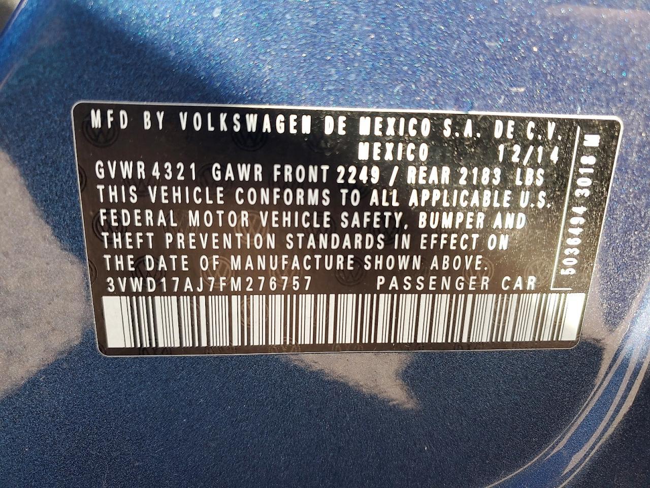 2015 Volkswagen Jetta se