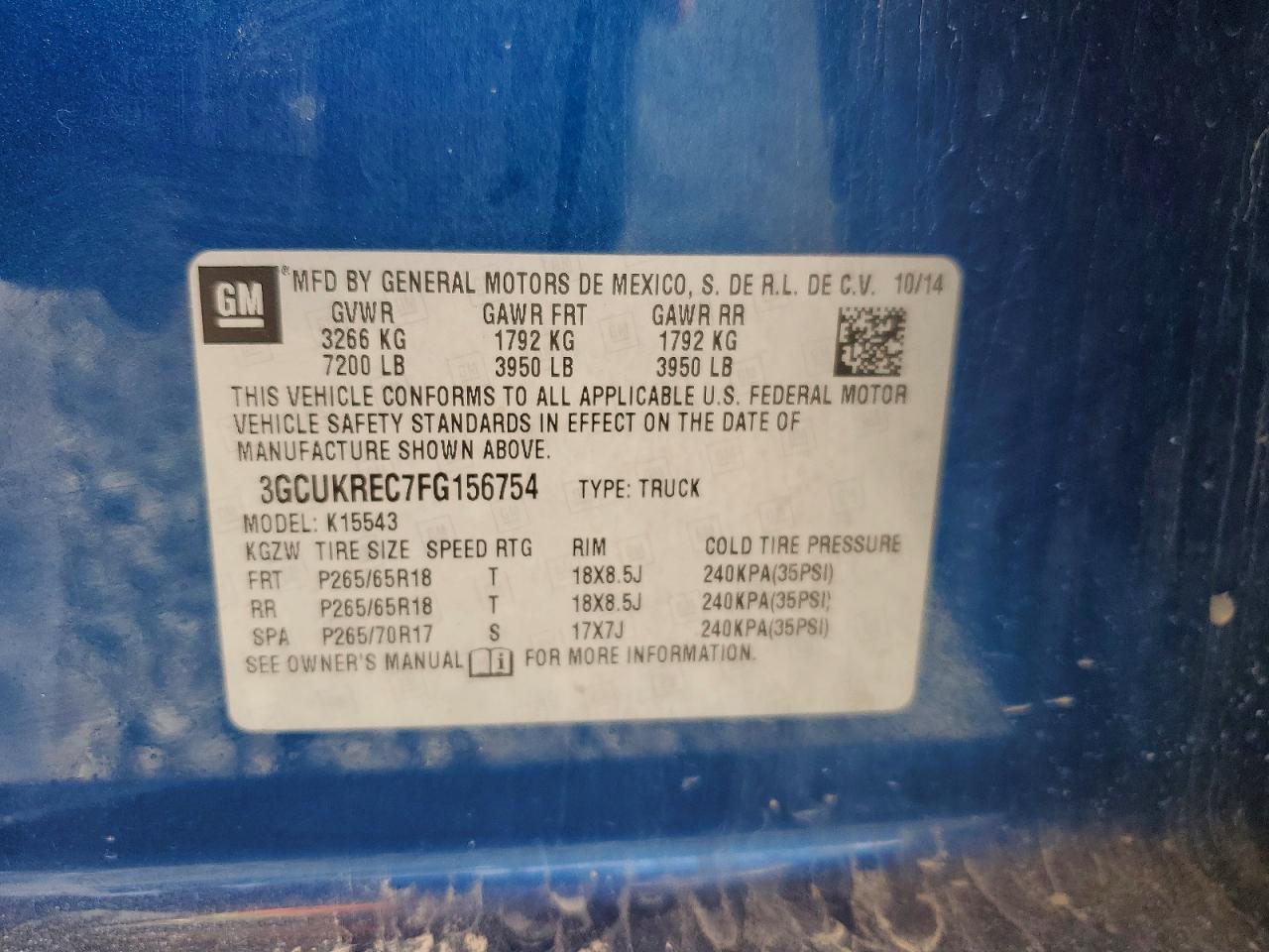 2015 Chevrolet Silverado K1500 LT
